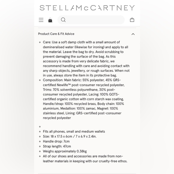 NWT Stella McCartney Falabella Tiny Tote Bag| Includes Dust Bag & Care Cards - Picture 17 of 17